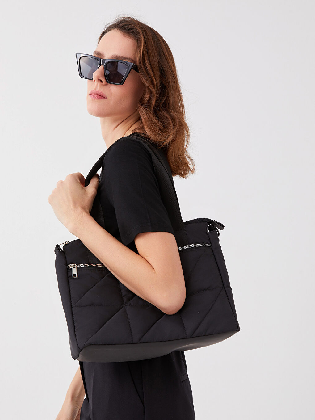 LCW ACCESSORIES Sac d'Épaule Matelassé pour Femmes en Tissu de Parachute -S3AA04Z8-HUC