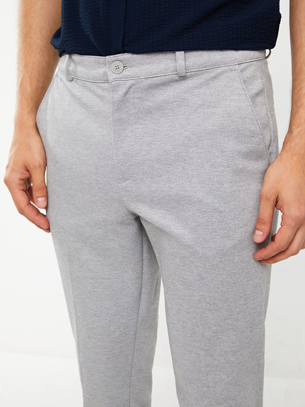 Gri Slim Fit Erkek Pantolon-1