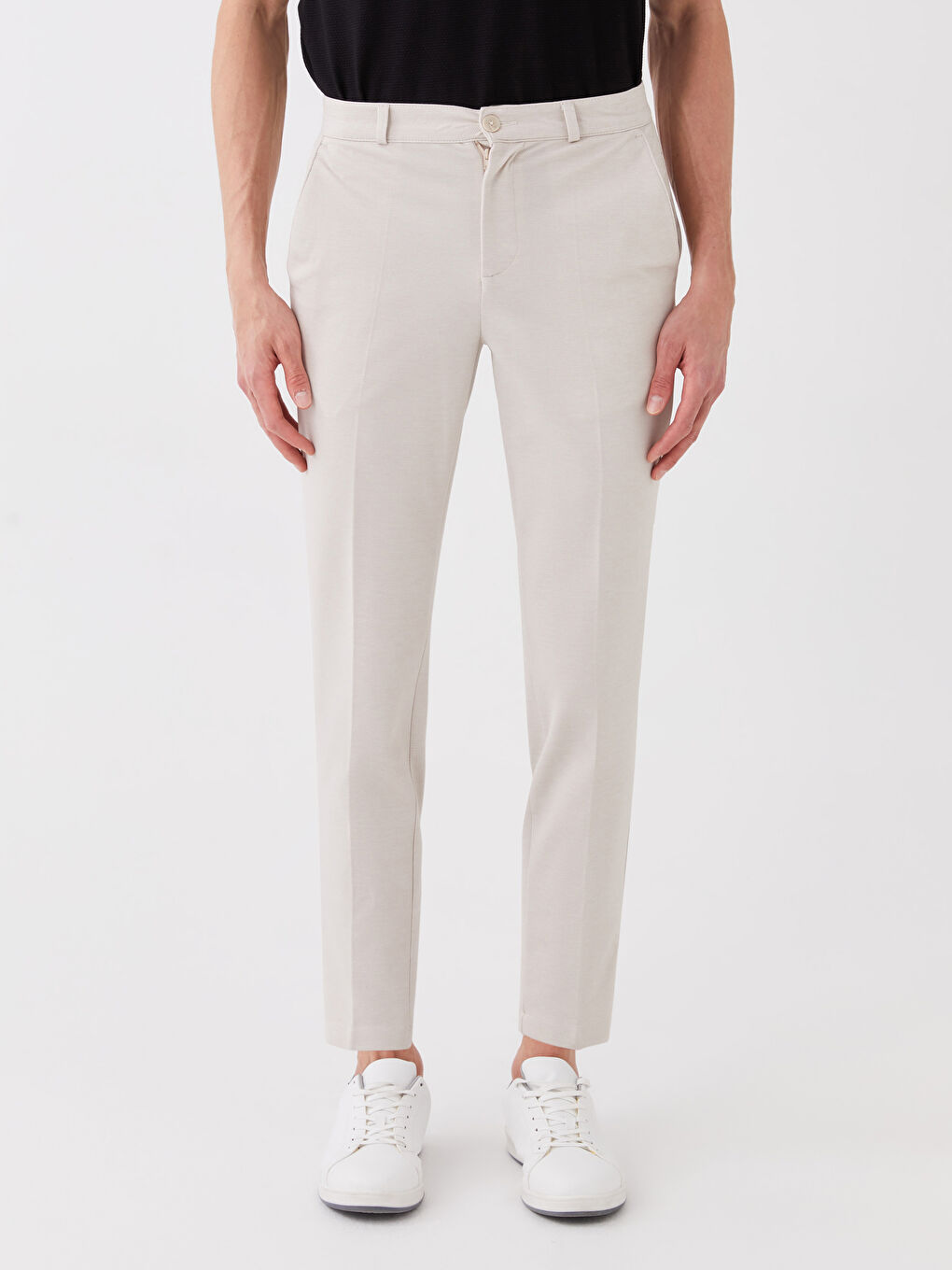 Bej Slim Fit Erkek Pantolon-2