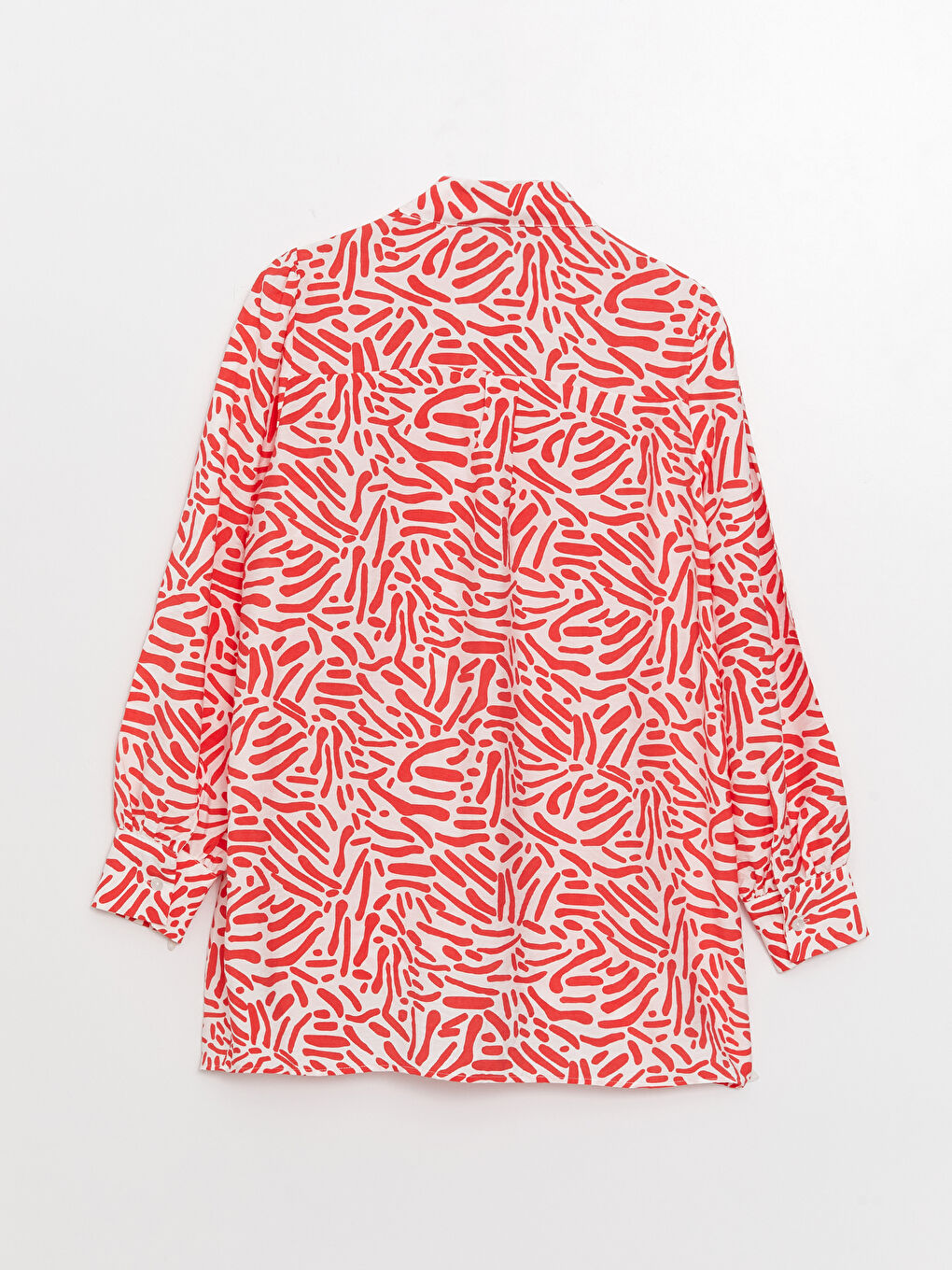 Patterned Long Sleeve Maternity Shirt Tunic-6