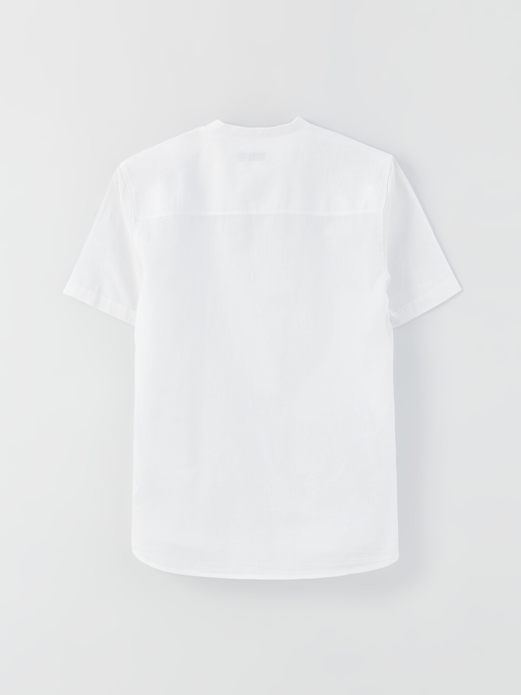 Regular Fit Short Sleeve Linen Blend Men's Shirt-6