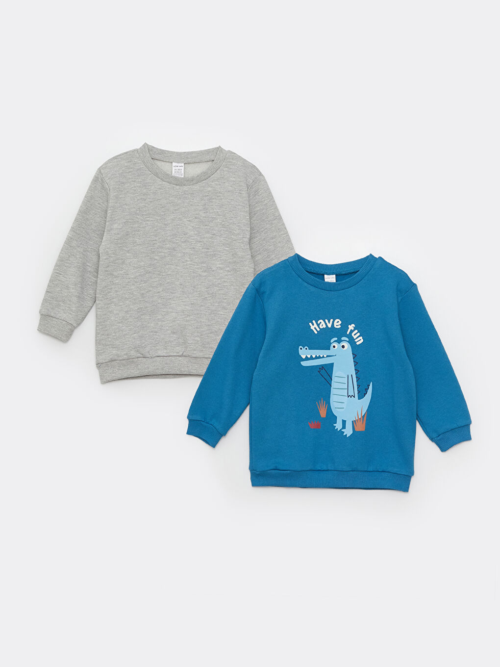 Crew Neck Long Sleeve Printed Baby Boy Sweatshirt 2-Pack -S3AA25Z1-H8H
