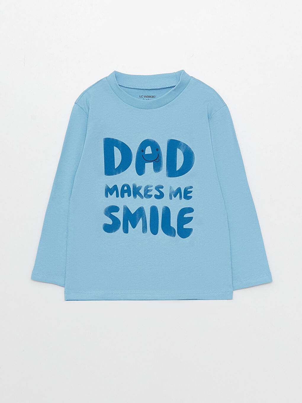 дөңгелек жағалы ұзын жең принтті ұл бала футболкасы 3 данадан тұратын-1