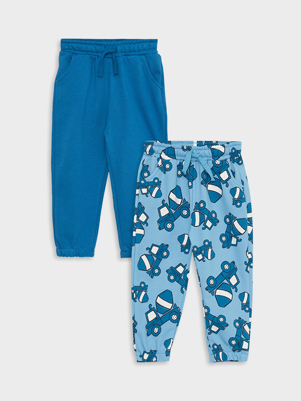 Elastic Waist Printed Baby Boy Tracksuit Bottom 2 Pack