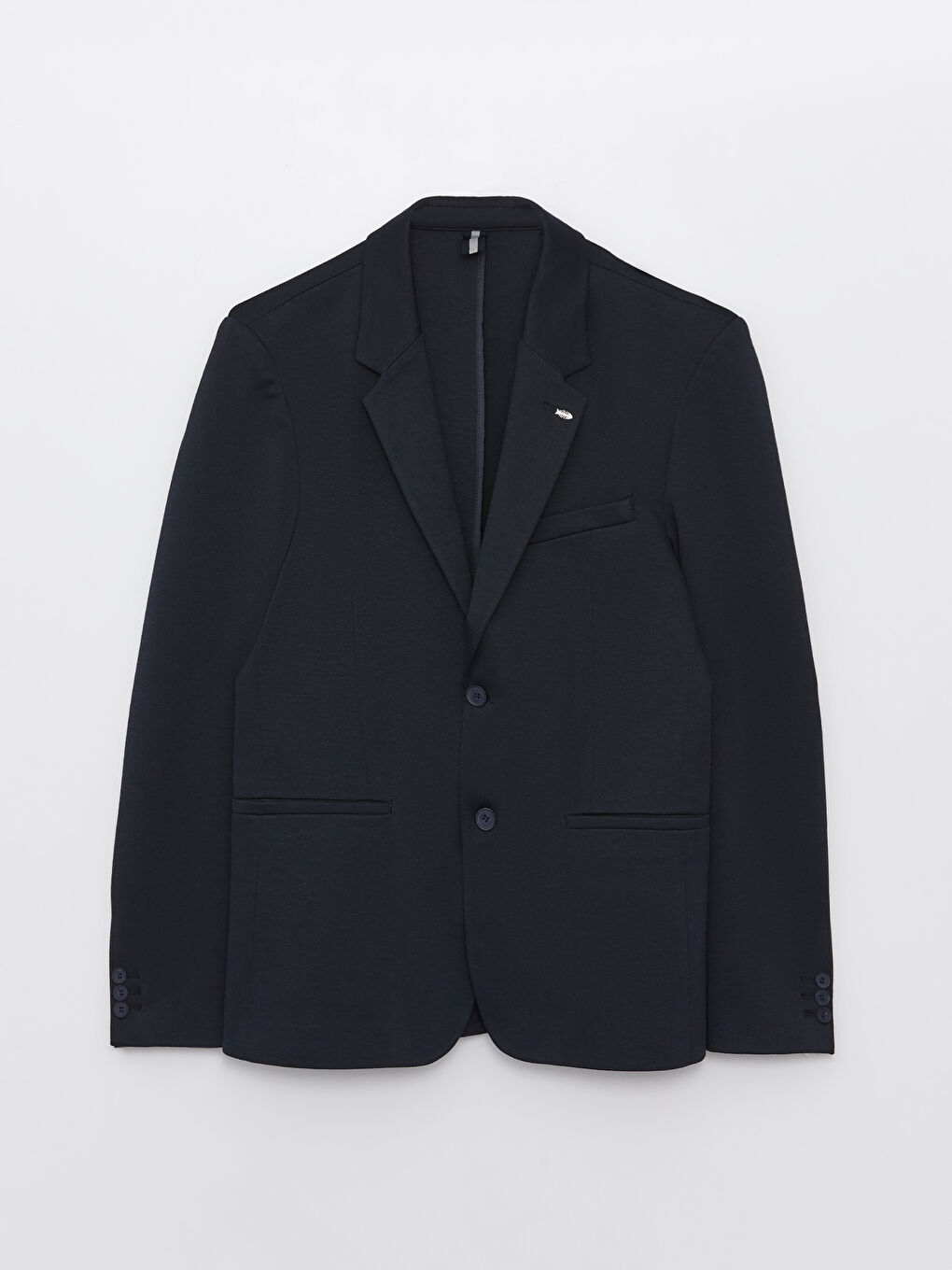 Lacivert Ekstra Dar Kalıp Erkek Blazer Ceket-4