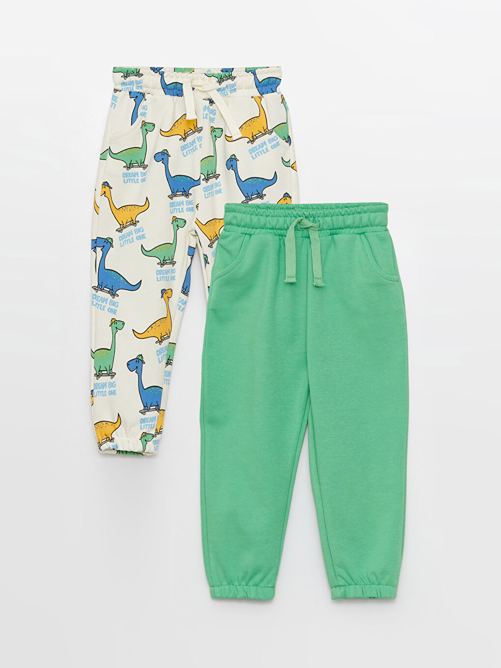 Lot de 2 Pantalons de Survêtement Bébé Garçon à Taille Élastiquée-2