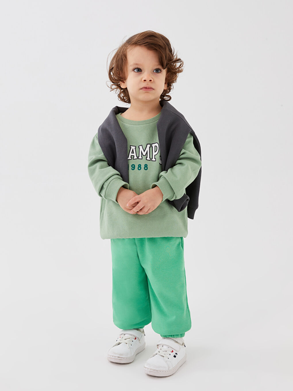 Lot de 2 Pantalons de Survêtement Bébé Garçon à Taille Élastiquée