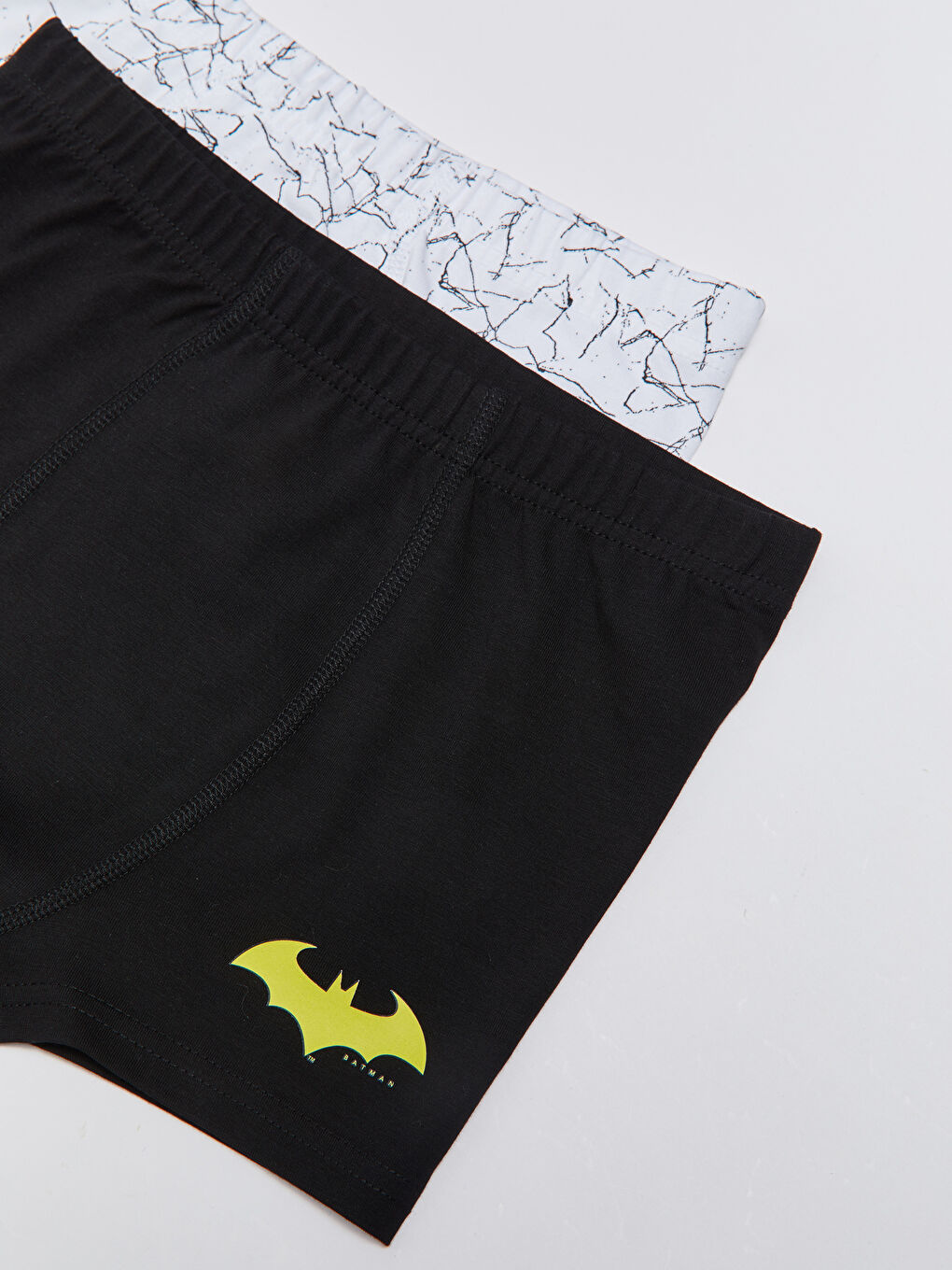 Siyah Batman Baskılı Pamuklu Erkek Çocuk Boxer 2'li-2