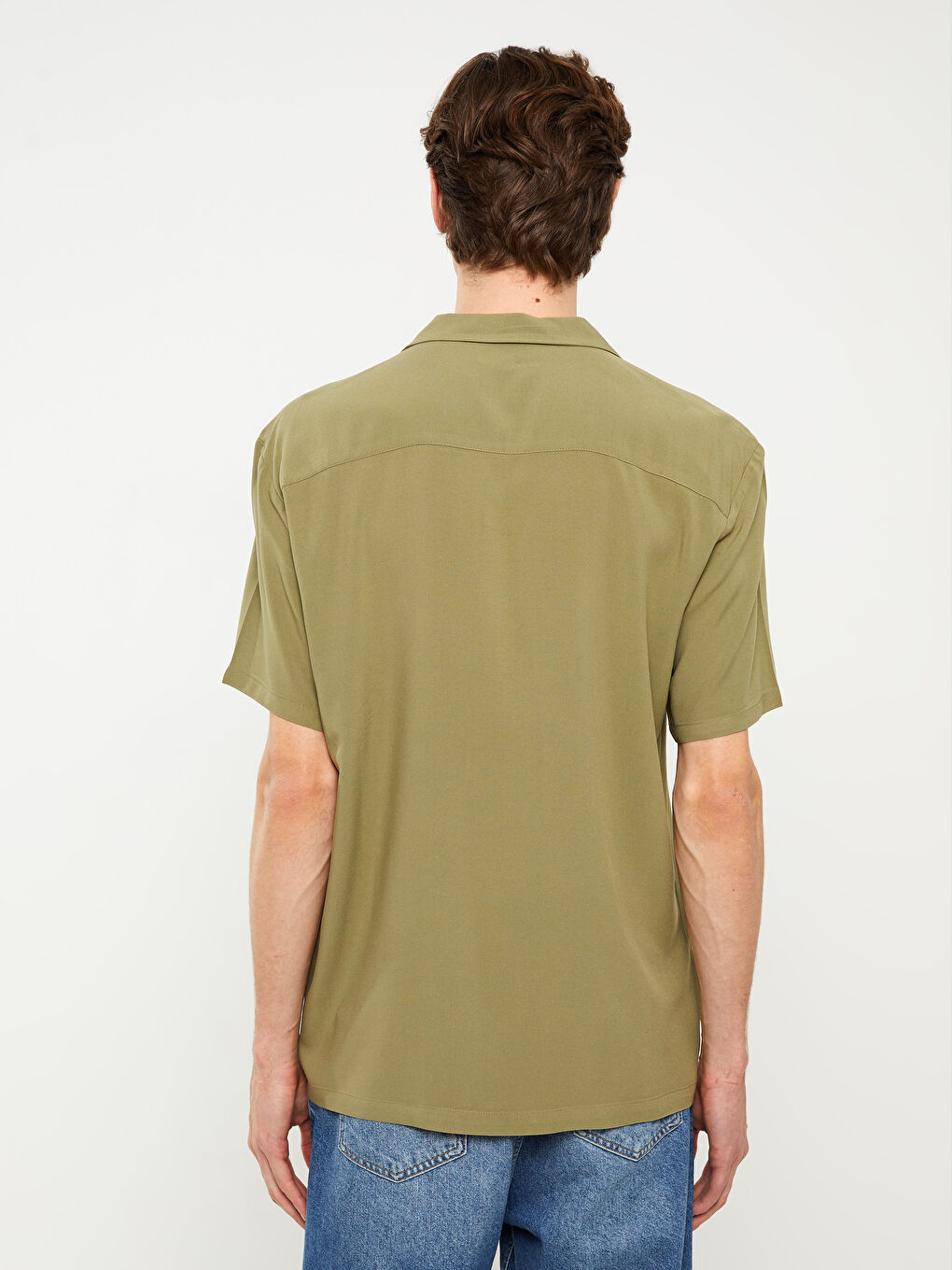 XSIDE Regular Fit Resort Collar Short Sleeve Men's Shirt -S3AA53Z8-MGL