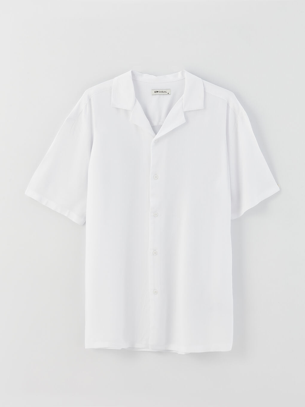 Regular Fit Resort Collar Short Sleeve Men's Shirt-5