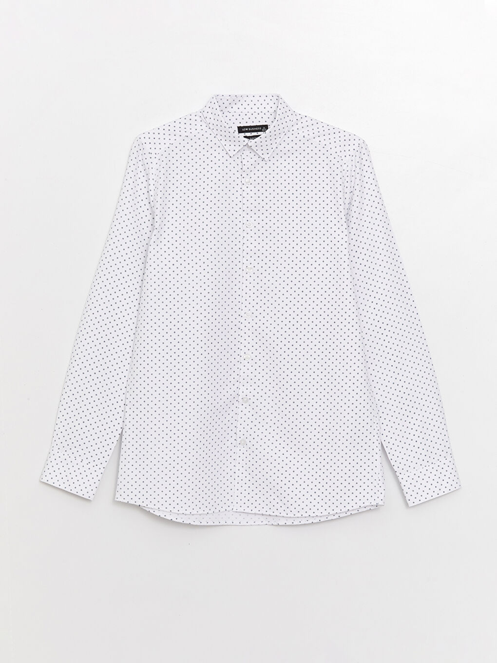 Рубашка Мужская Слим Фит С Длинным Рукавом Узорчатая Ткань Добби-5