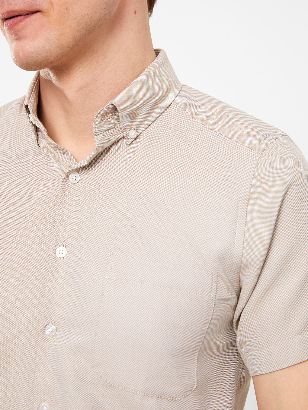 Slim Fit Short Sleeve Oxford Men Shirt -S3AA74Z8-G8H