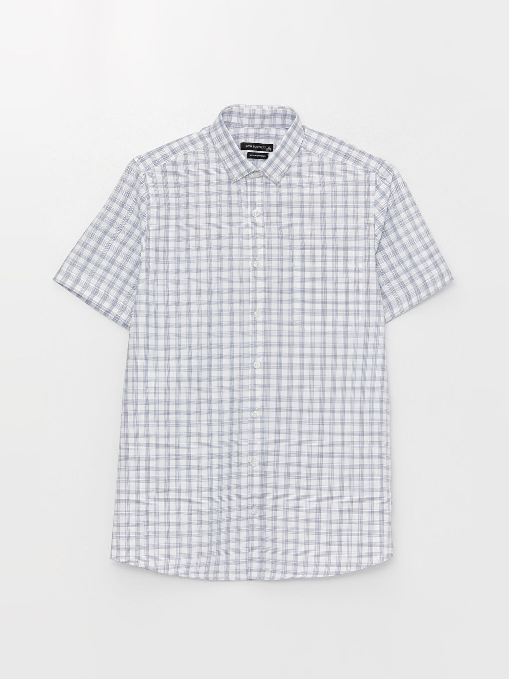 LCWAIKIKI Formal Standardni kroj Kratki rukav Karirani dezen Poplin Muška košulja -S3AA82Z8-LN6