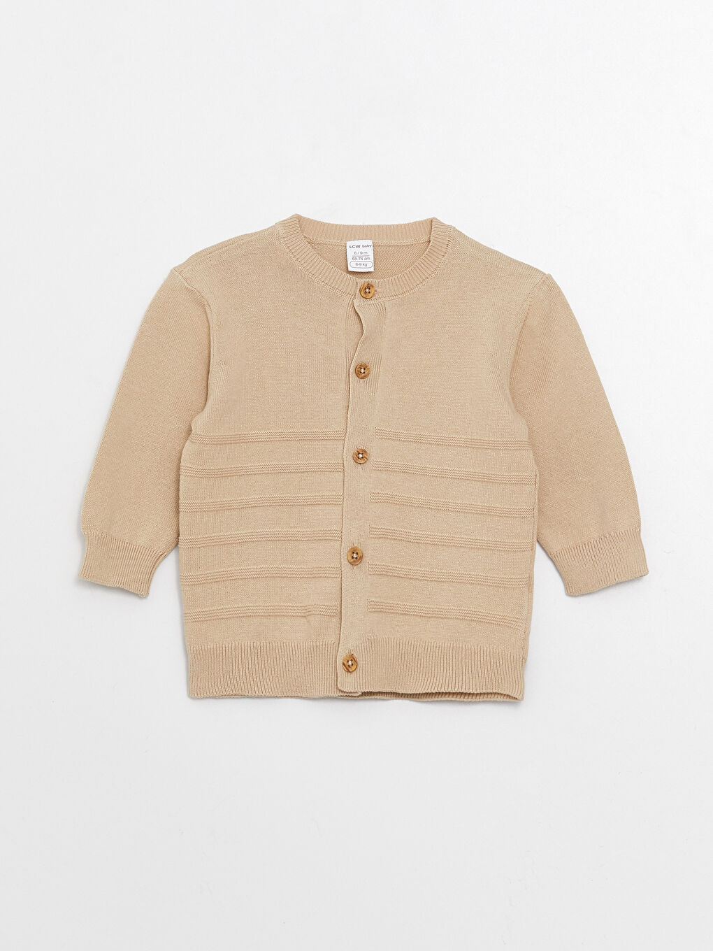 Кардиган з круглим вирізом горловини, довгим рукавом, трикотажний для хлопчика