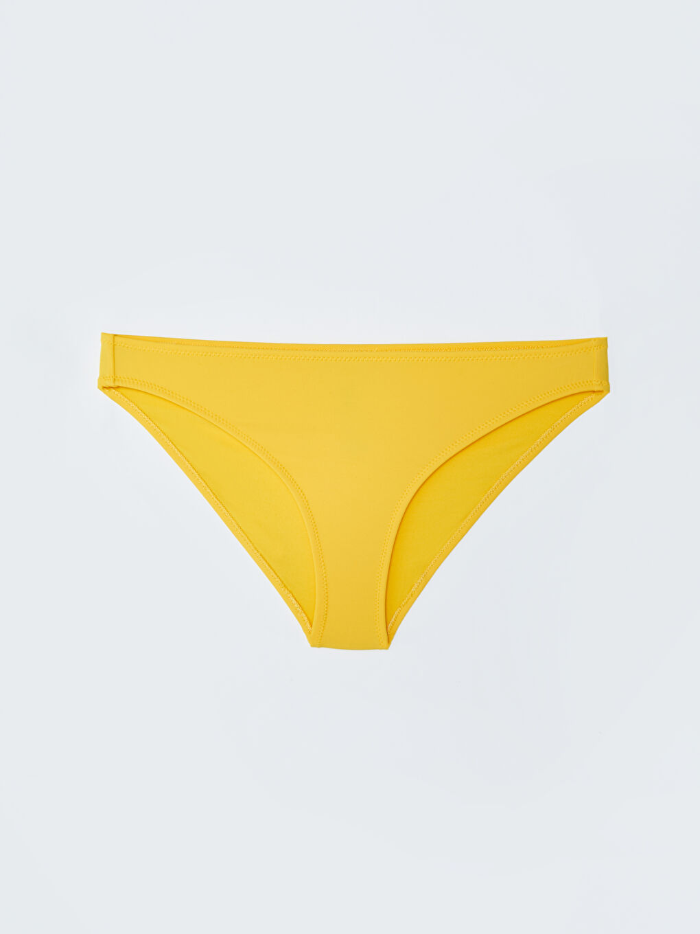 LCW ECO Neon Sarı Düz Raşel Kumaş Kadın Bikini Alt