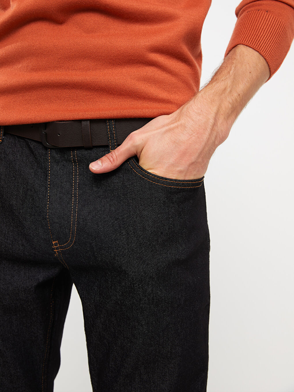 جينز بقصة رفيعة للرجال-3