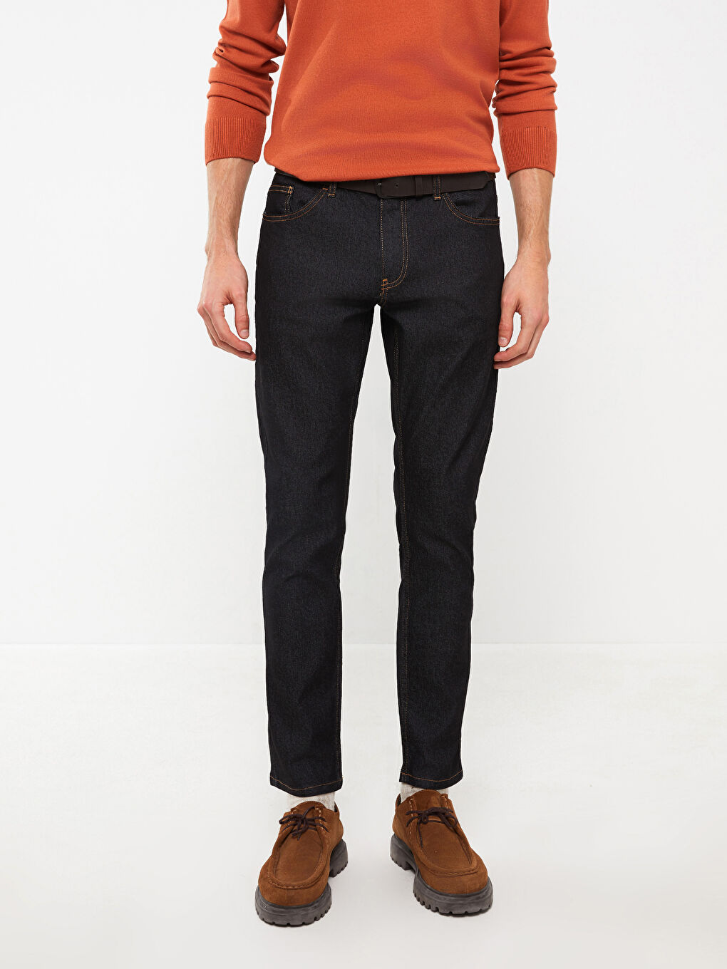 جينز بقصة رفيعة للرجال-4
