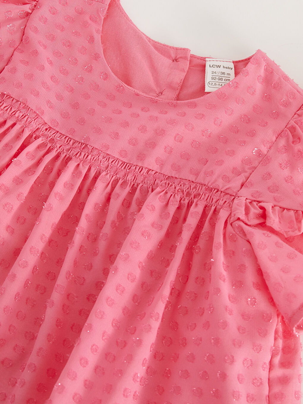 Crew Neck Self-Patterned Baby Girl Dress -S3AB23Z1-GFU