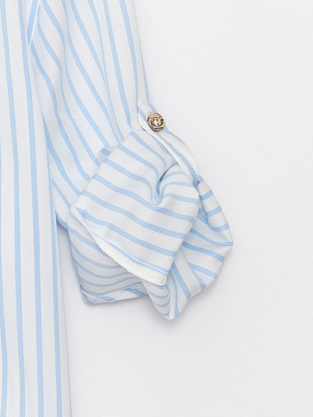 Mavi Çizgili Uzun Kollu Erkek Bebek Gömlek-6