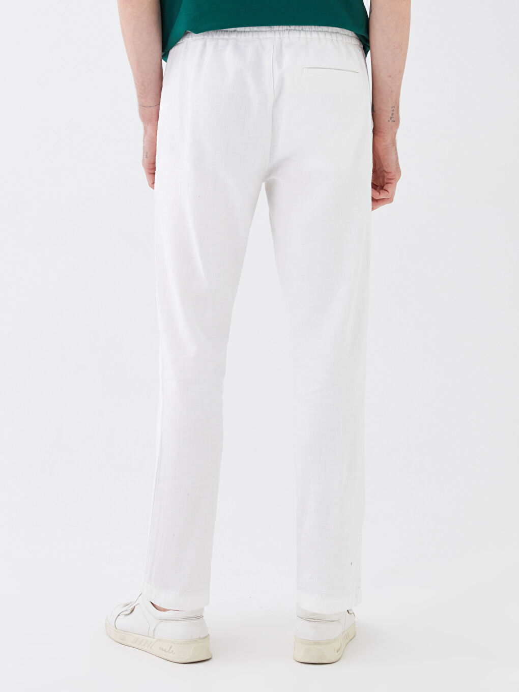 Ekru Slim Fit Erkek Pantolon-4