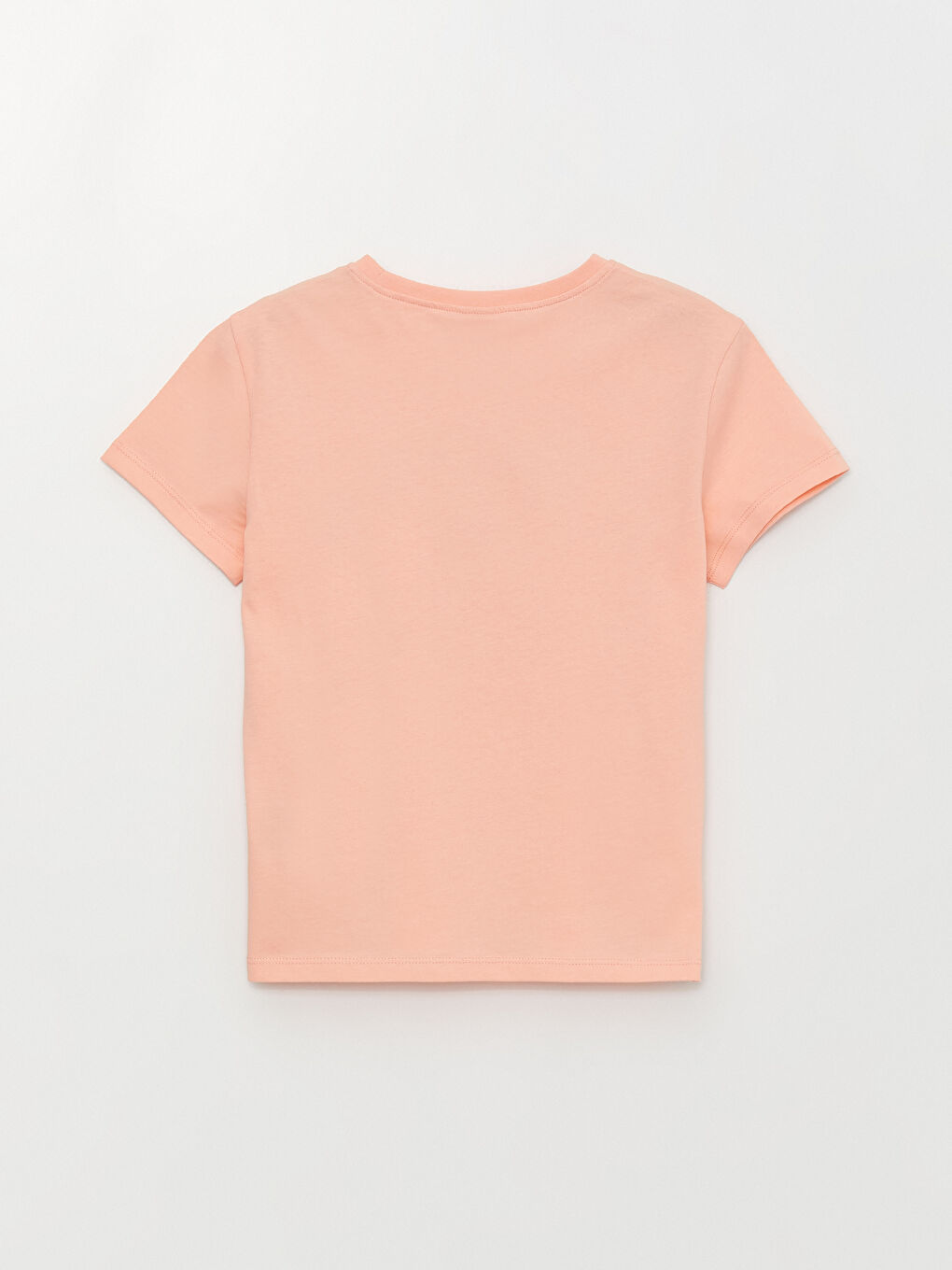 Pembe Bisiklet Yaka Baskılı Kısa Kollu Kız Çocuk Tişört-1
