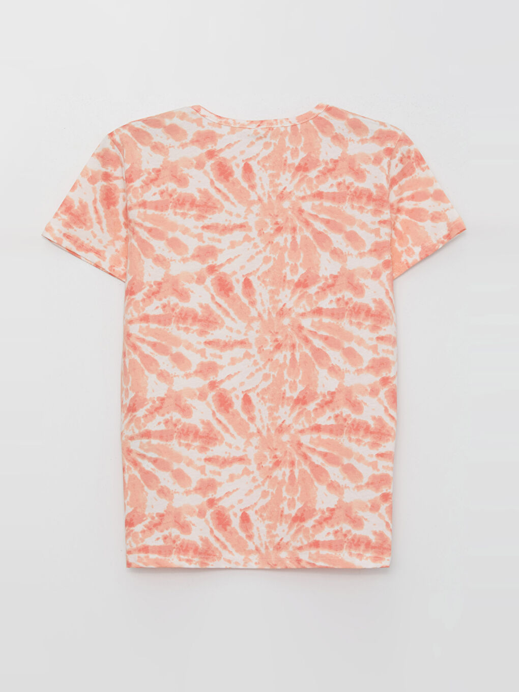 Crew Neck Patterned Short Sleeve Girl T-Shirt-1