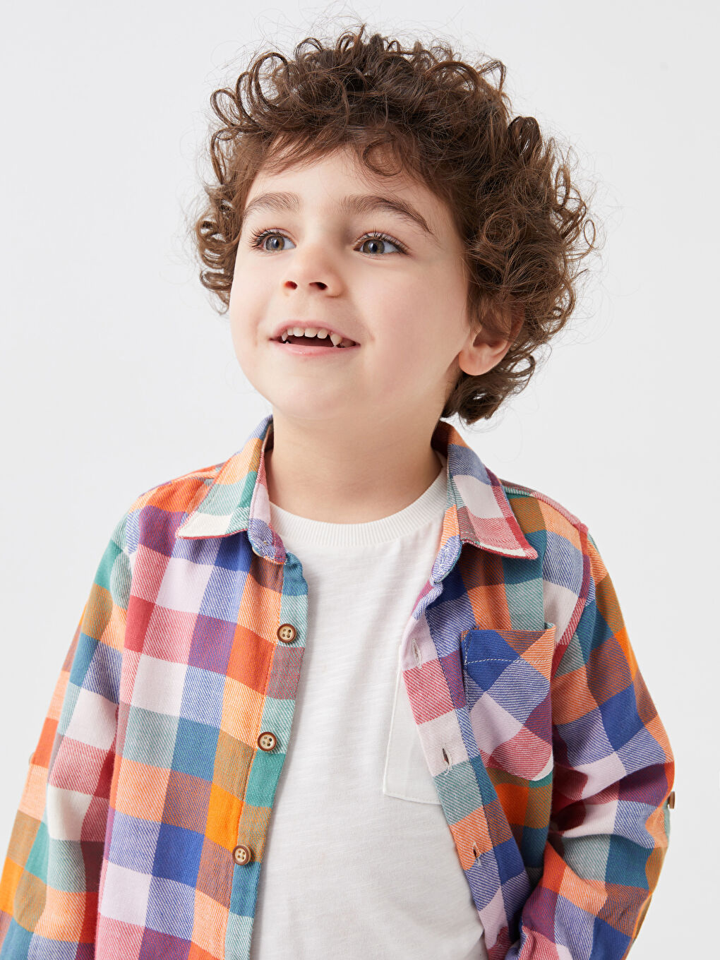 Checked Patterned Long Sleeve Baby Boy Shirt-2