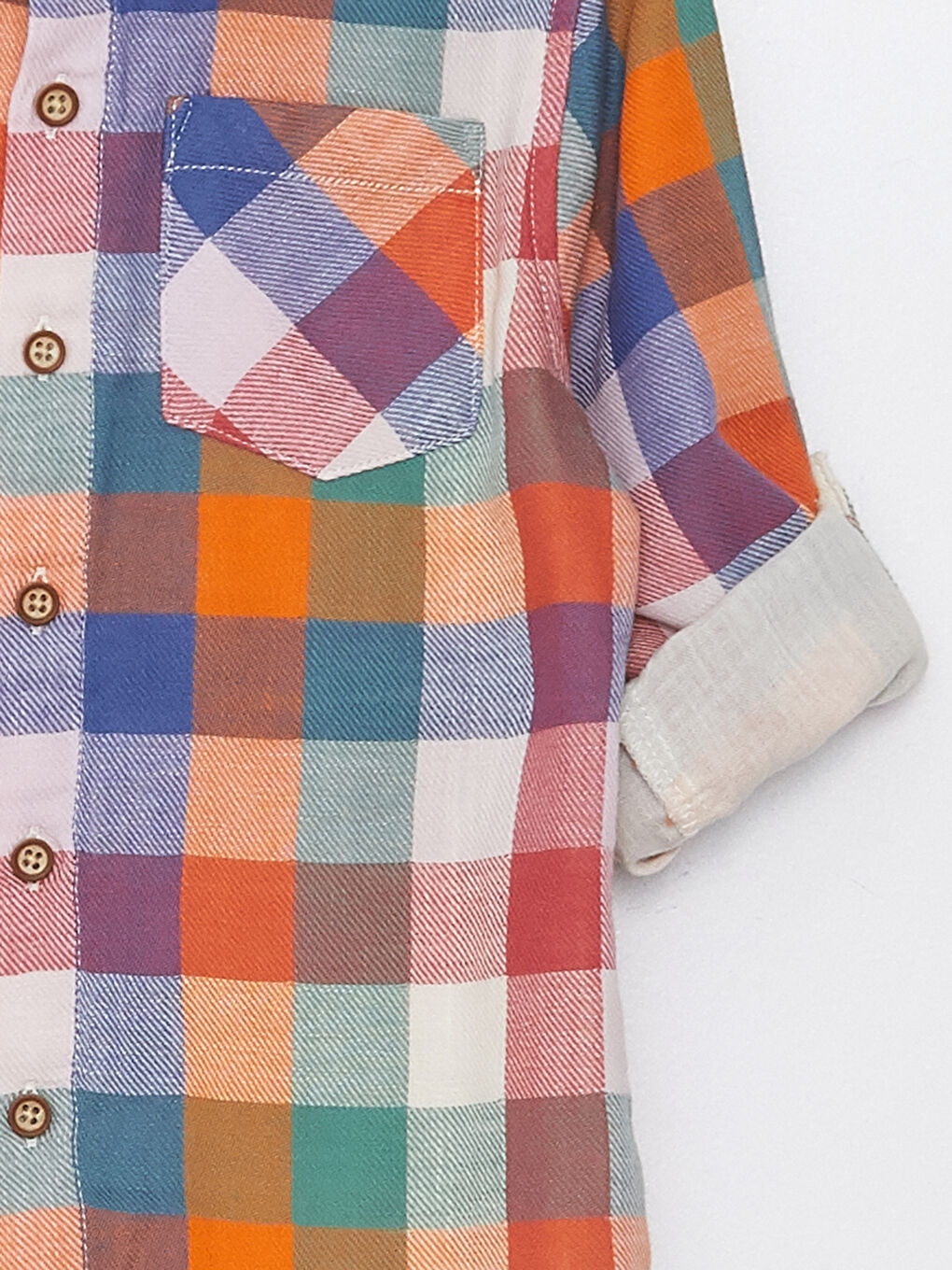 Checked Patterned Long Sleeve Baby Boy Shirt-6