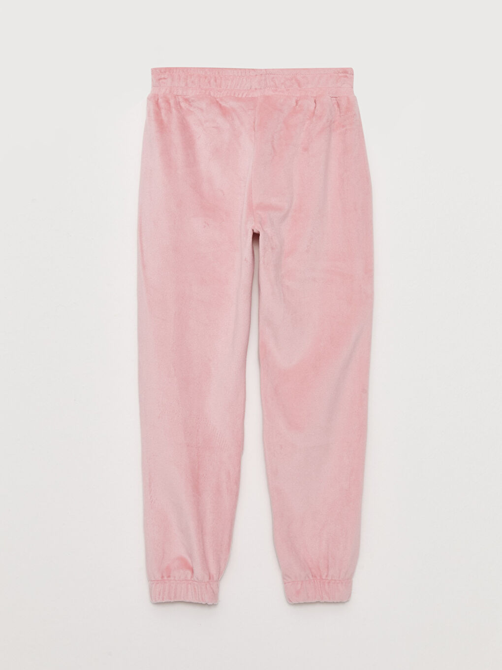 Основни кадифени спортни панталони джогър за момичета с еластична талия-1