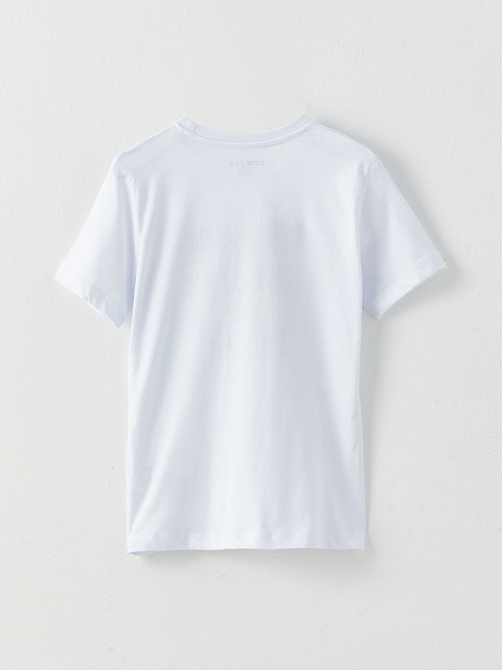 Beyaz Bisiklet Yaka Nostaljik Maymun Baskılı Kısa Kollu Erkek Çocuk Tişört-3