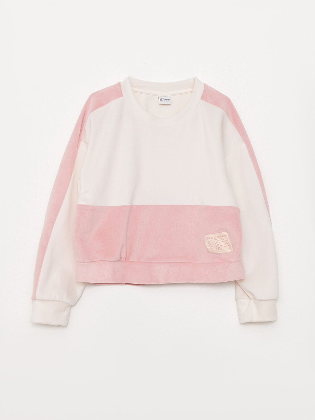 Crew Neck Color Block Long Sleeve Girls' Sweatshirt -S3AC92Z4-FQG