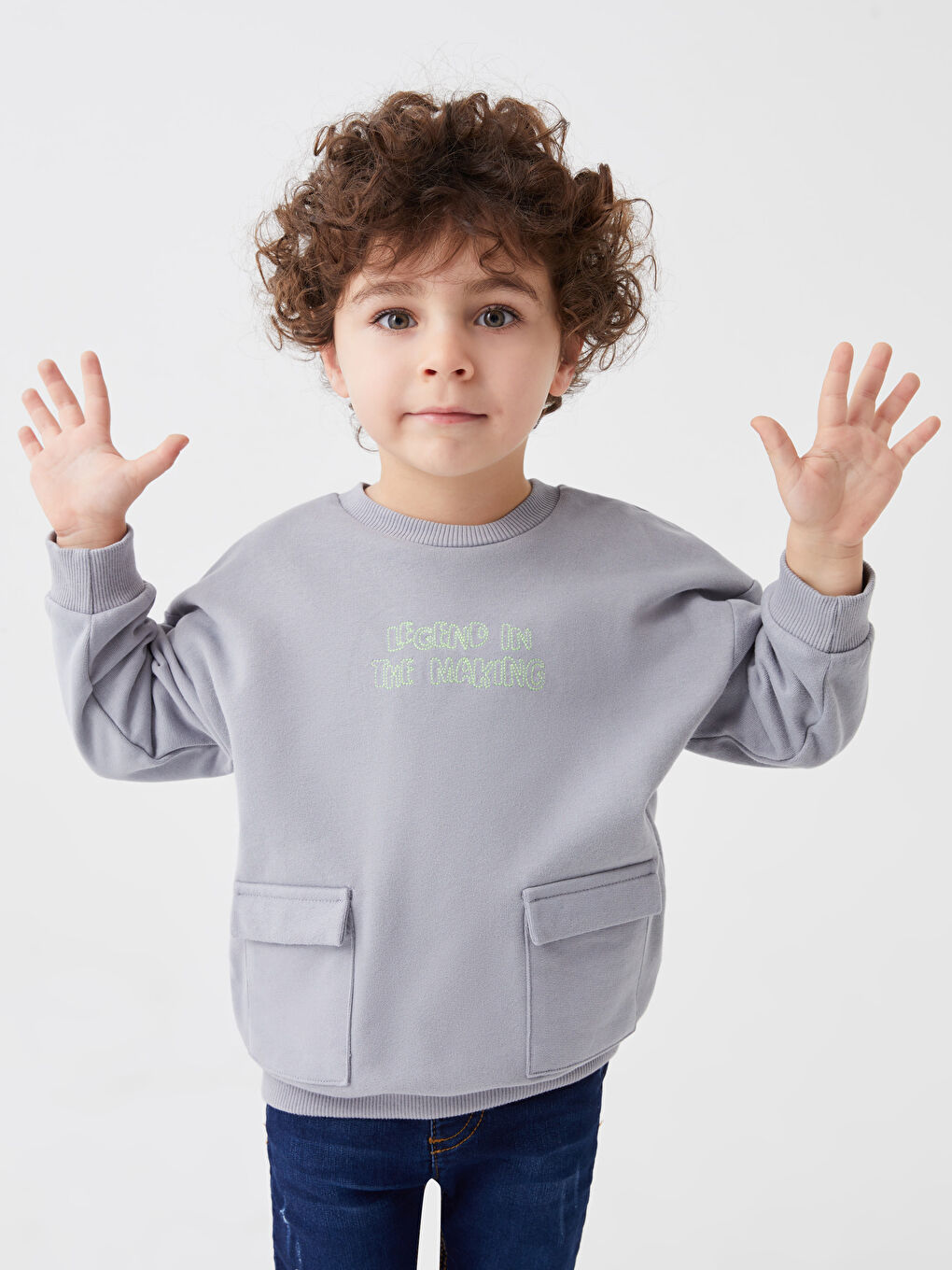 Sweat-shirt Bébé Garçon à Manches Longues avec Détails Brodés