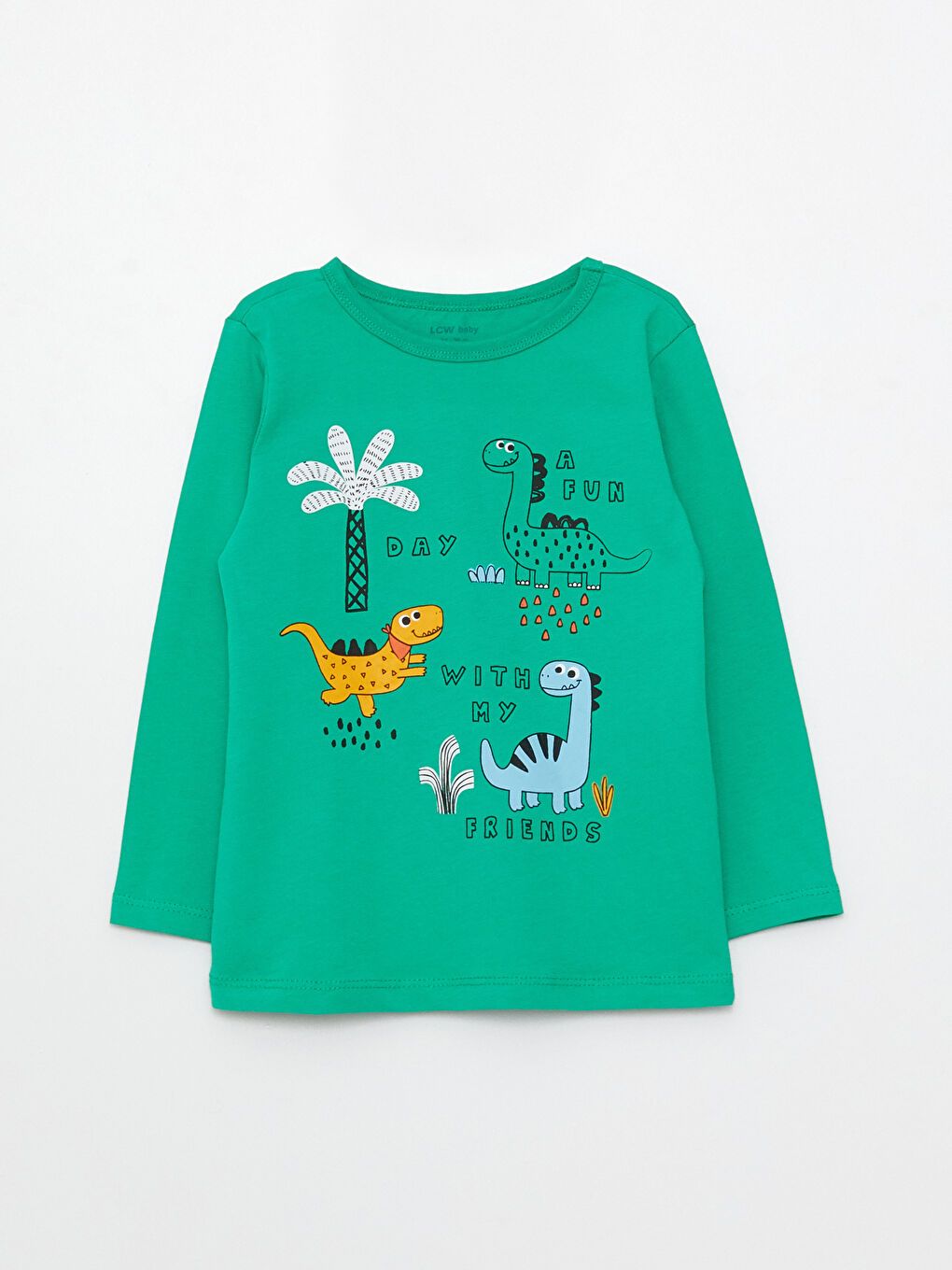 Crew Neck Long Sleeve Printed Baby Boy Pajamas Set of 2-3