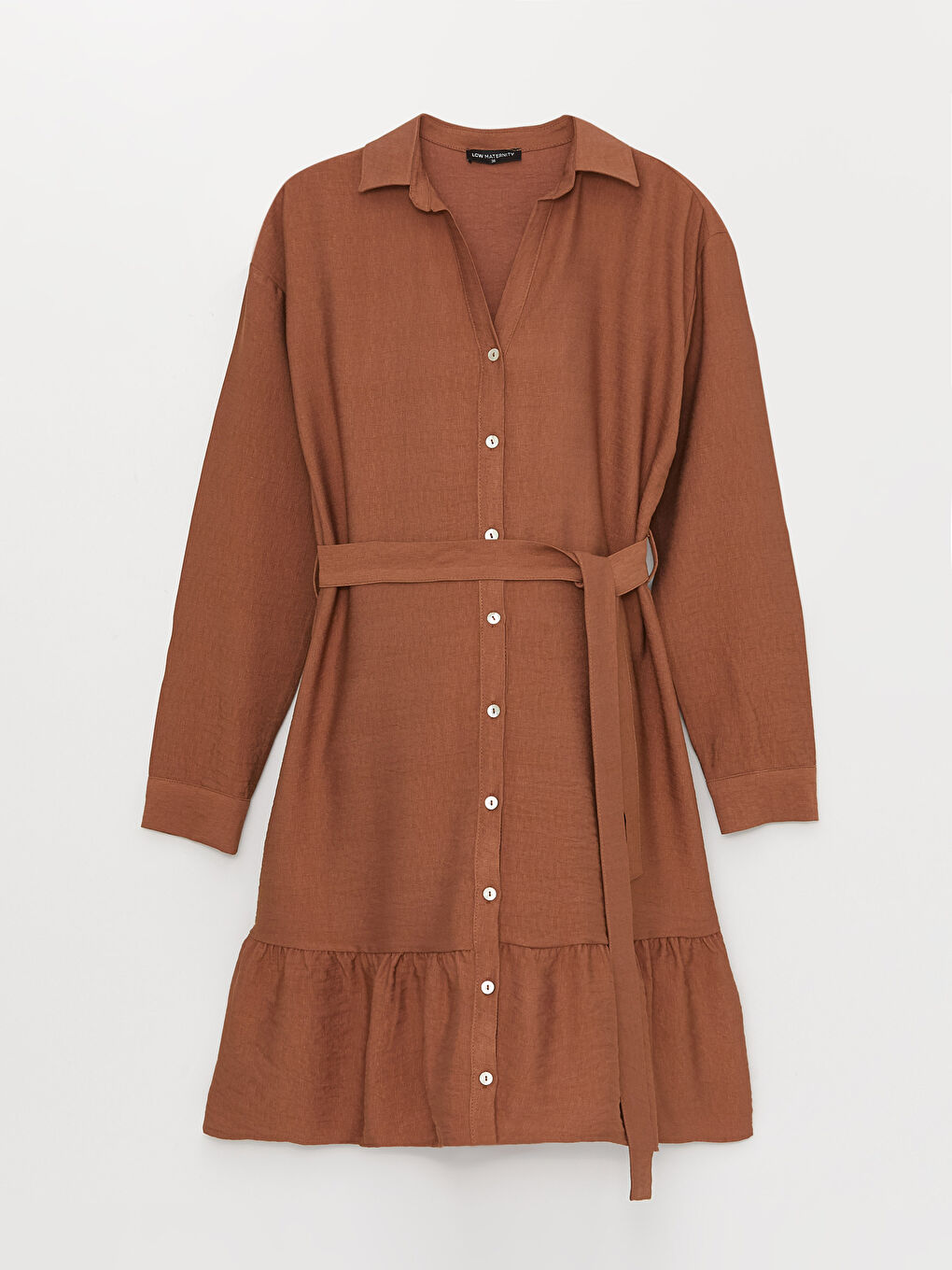Shirt Neck Regular Long Sleeve Maternity Dress -S3AD27Z8-V54