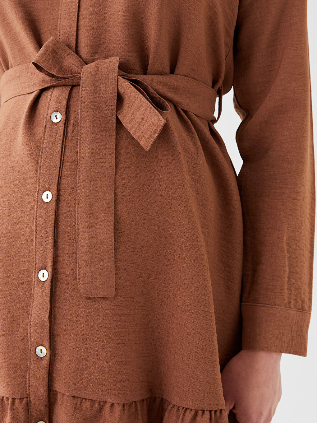 Shirt Neck Regular Long Sleeve Maternity Dress -S3AD27Z8-V54