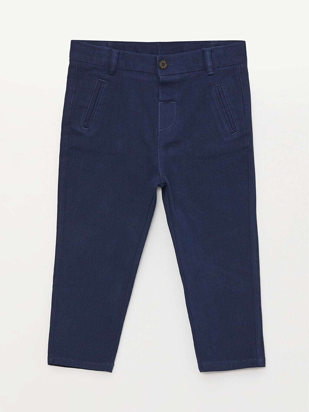 Mavi Uzun Kollu Erkek Bebek Gömlek ve Pantolon 2'li Takım-2