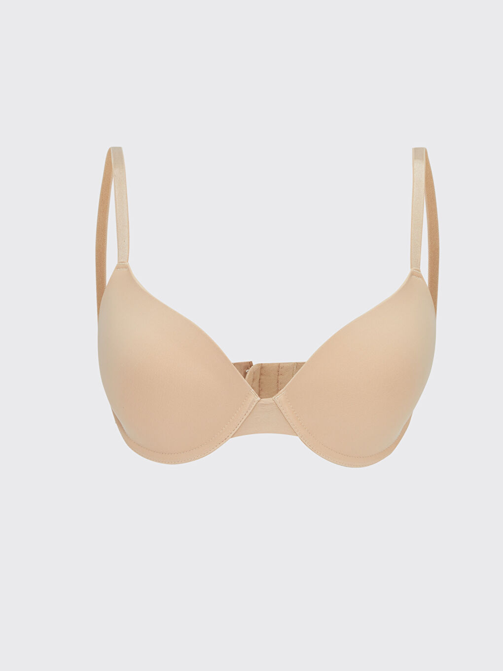 Pembe Balenli Dolgusuz Düz Tişört Sütyen