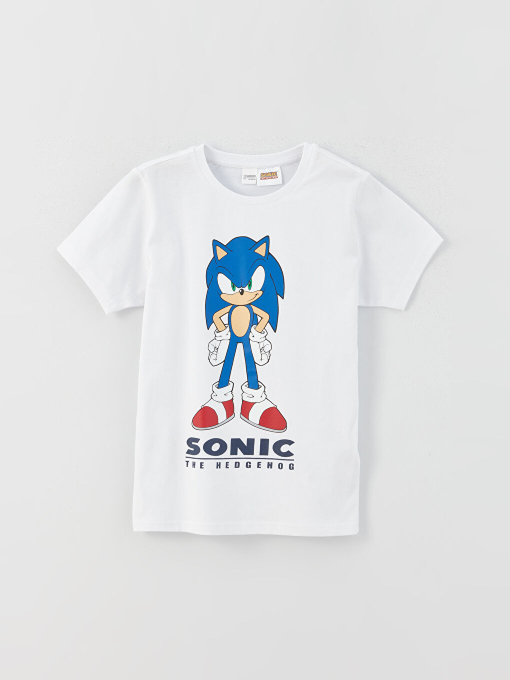 Crew Neck Sonic Printed Short Sleeve Boys' Shorts Pyjama Set-1