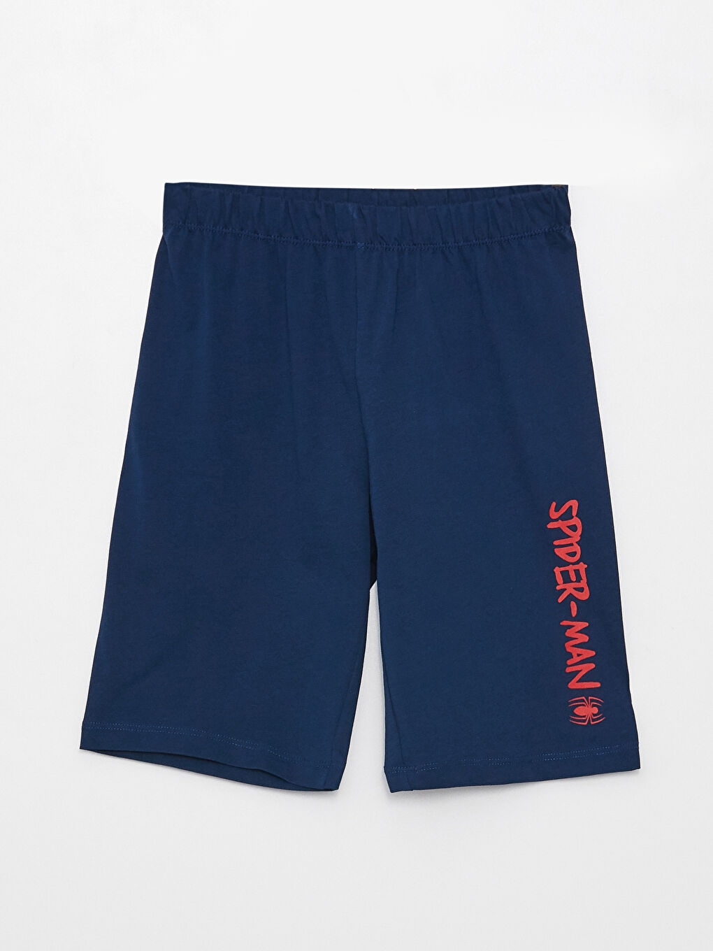 Kırmızı Bisiklet Yaka Spider-Man Baskılı Kısa Kollu Erkek Çocuk Şortlu Pijama Takımı-2