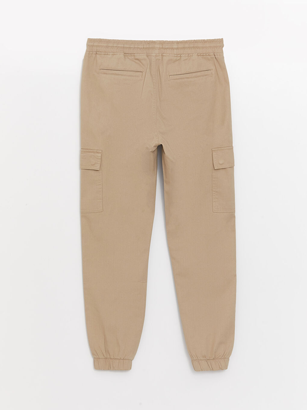 Bej Slim Fit Gabardin Erkek Jogger Pantolon-6