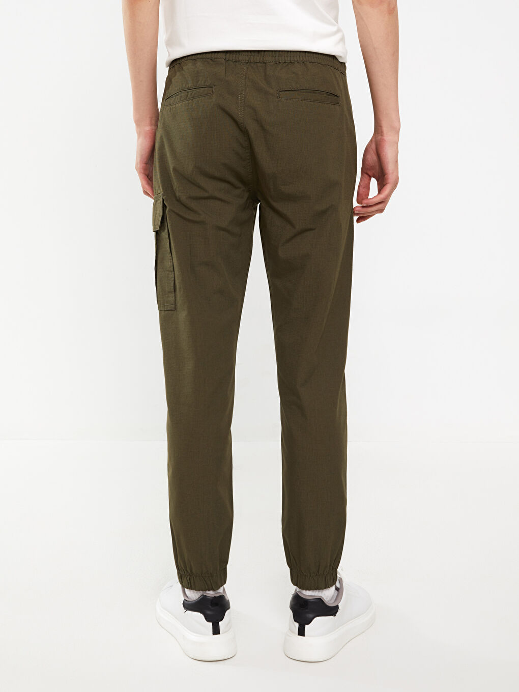 Haki Slim Fit Erkek Kargo Pantolon-3