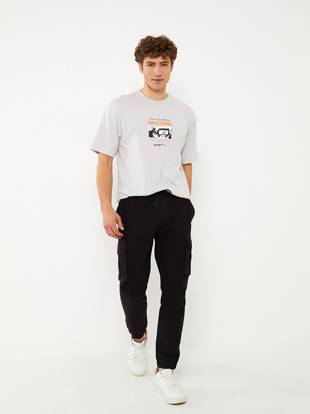 Slim Fit Twill Men's Cargo Trousers