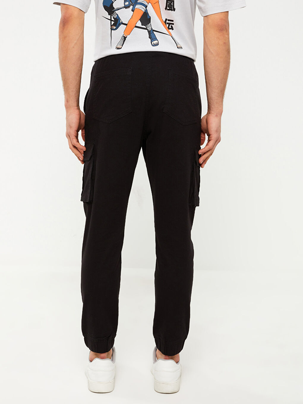 Slim Fit Twill Men's Cargo Trousers-4