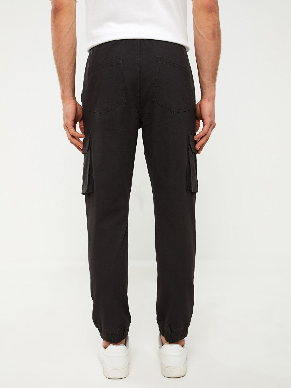 Slim Fit Twill Men's Cargo Trousers-4