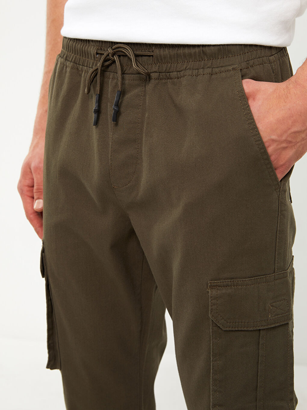 XSIDE Slim Fit Twill Men's Cargo Trousers -S3AD84Z8-SEM