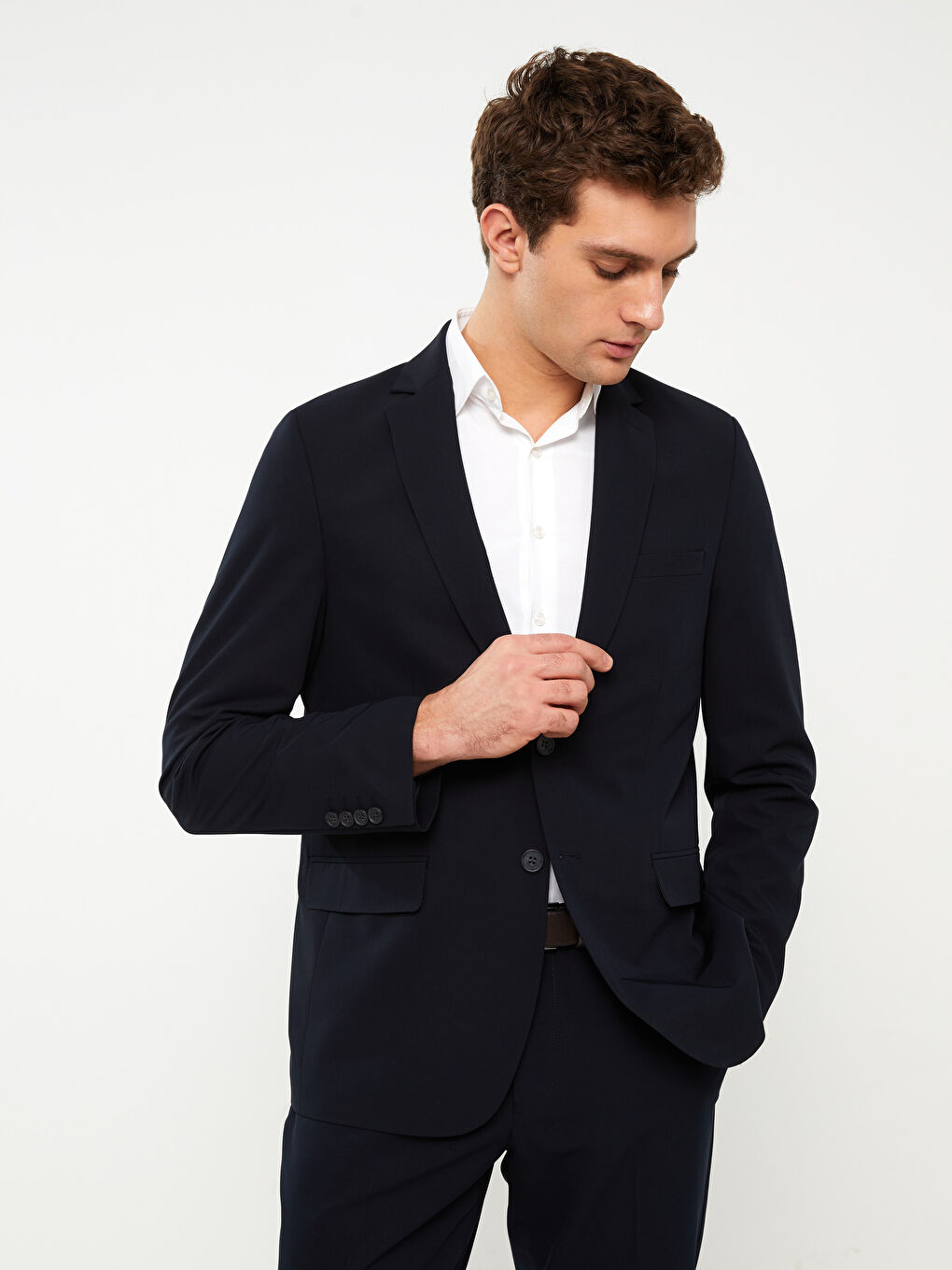 LCWAIKIKI Formal Lacivert Standart Kalıp Erkek Blazer Ceket - 1