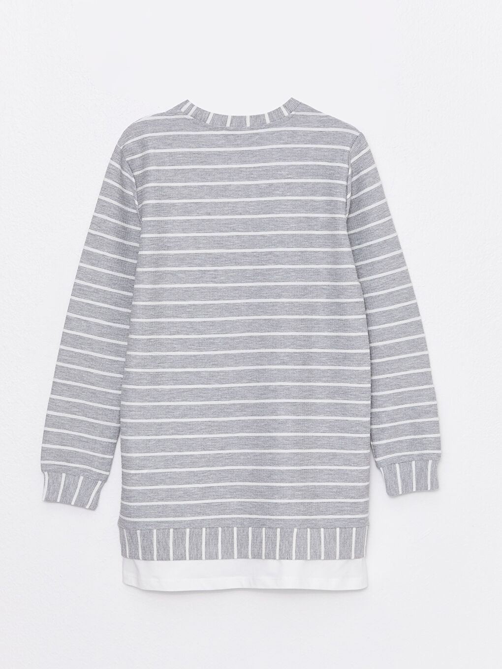 Tunique Pour Femmes Oversize Rayée à Manches Longues et Col Rond-6