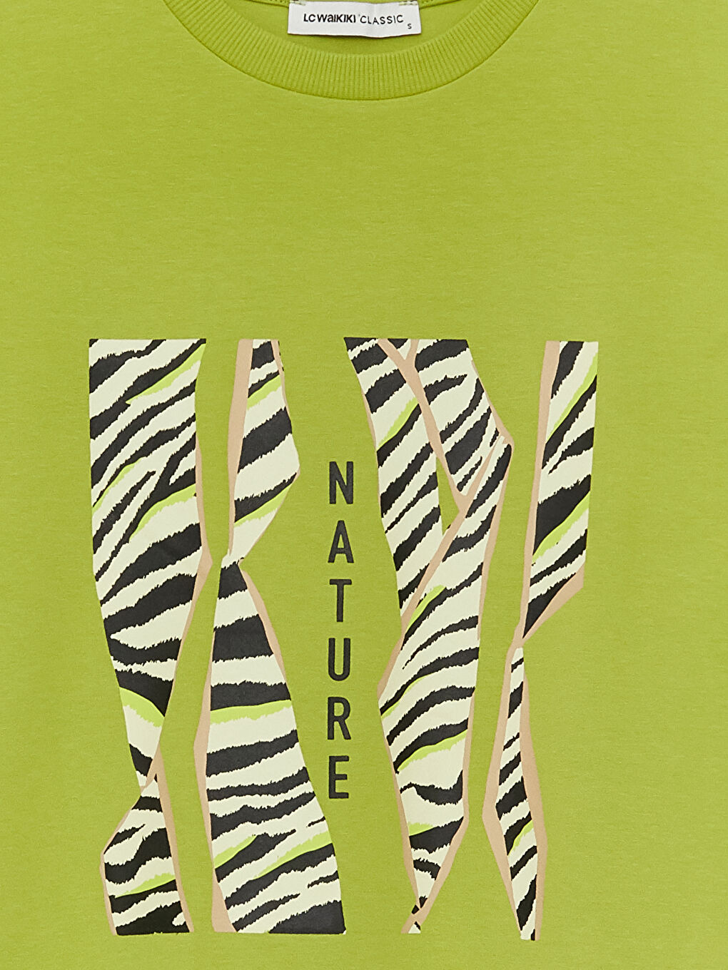 تونيك أوفراسايز كم طويل مطبوع بياقة دائرية للسيدات-7