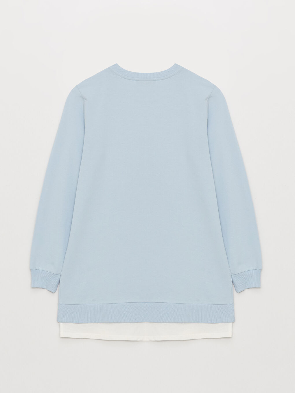 تونيك كم طويل مطبوع بياقة دائرية للسيدات-6