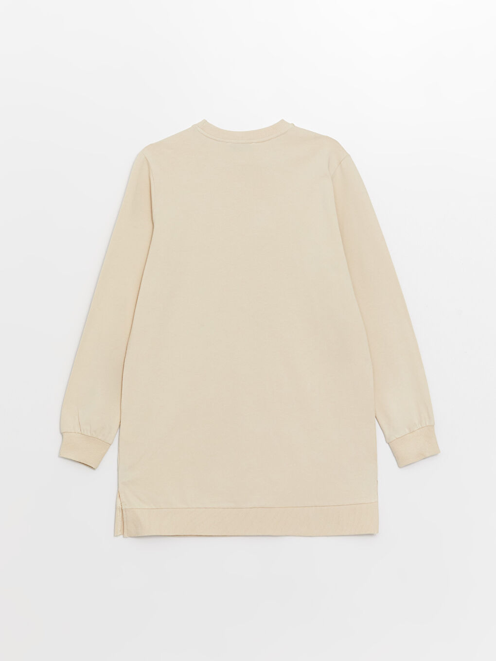 تونيك كم طويل مطبوع بياقة دائرية للسيدات-6